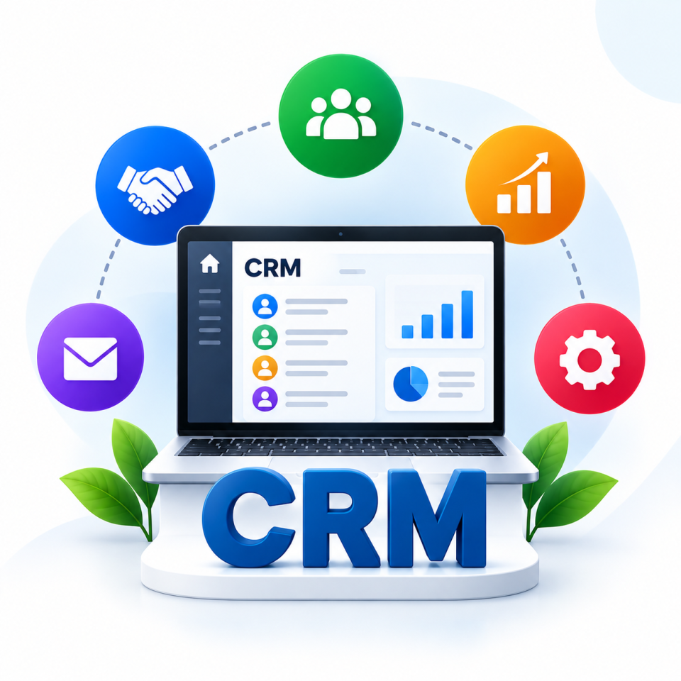 CRM and WhatsApp automation system connecting lead capture to sales pipelines